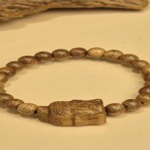 Vòng tay Trầm Hương, Trầm tốc vườn mix charm gỗ 7 li mộc mạc,sang trọng