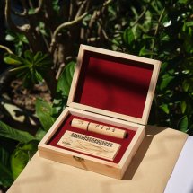 Bộ hộp quà tim trầm dài DANA,Gỗ Ngà Voi cao cấp
