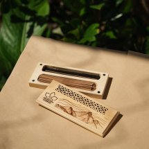 Tim Trầm Cầm Tay DANA 2 ngăn- Gỗ Ngà Voi Cao Cấp