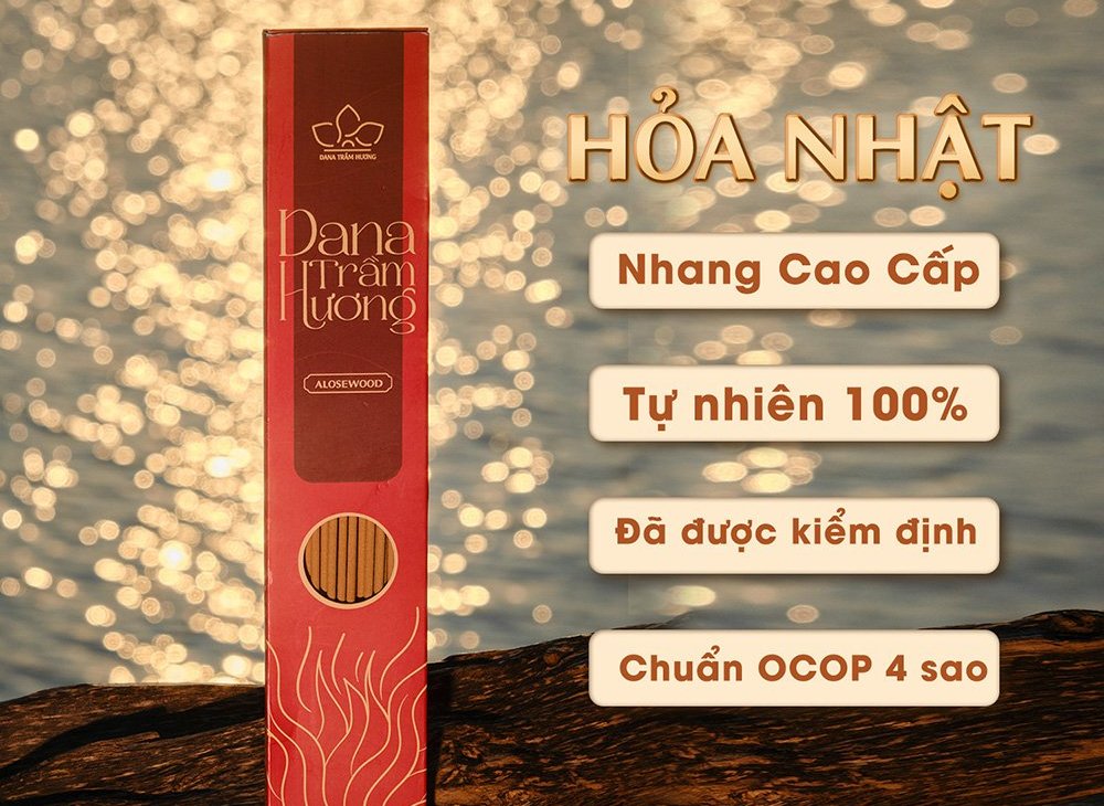 Nhang Trầm Hỏa Nhât DANA, 30cm hộp 100gr