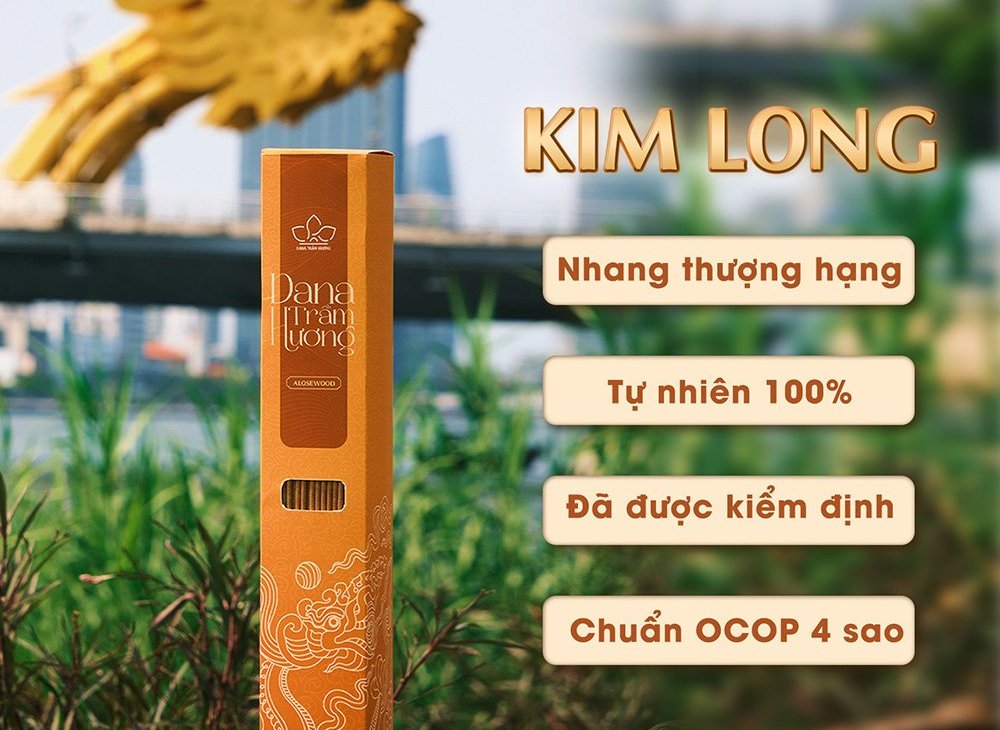 Nhang Trầm Kim Long DANA Thượng Hạng, dài 38cm, 500g