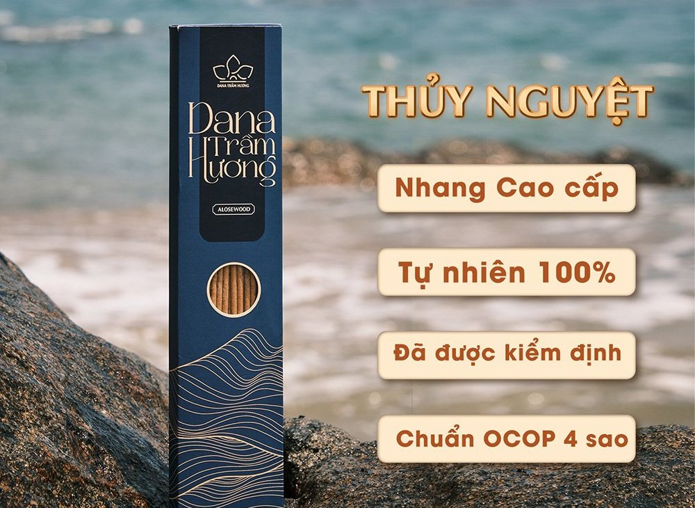 Nhang Trầm Thuỷ Nguyệt DANA 38cm, hộp 100gr