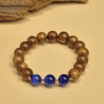Vòng Tay Trầm Hương – Trầm tốc vườn tròn đơn đan dây mix charm đá tourmorline 10li theo phong thuỷ 