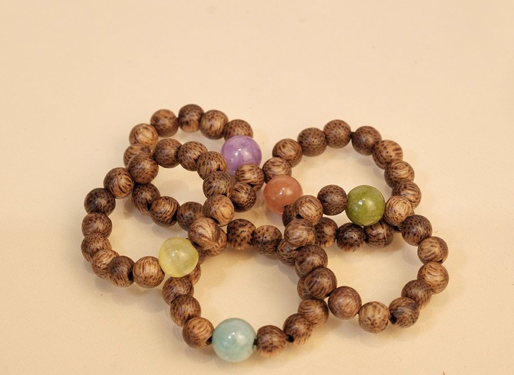 Nhẫn Trầm Hương Tốc Vườn – Phối Đá Ngọc Tài Lộc