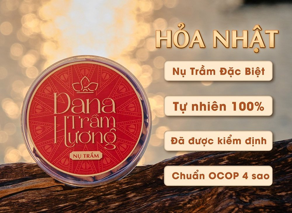 Nụ Trầm Hỏa Nhật DANA, thơm dịu, 20 viên