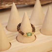 Nhẫn Trầm Hương, Trầm Tự Nhiên Treo Charm May Mắn Dana Trầm Hương