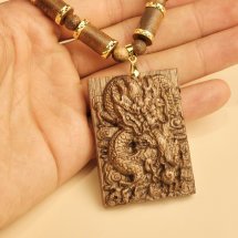  Vòng Cổ Trầm Hương bọc khoen vàng, Tâm An Vượng Khí