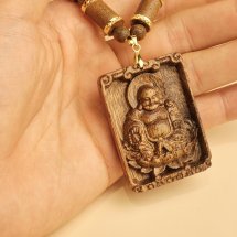  Vòng Cổ Trầm Hương bọc khoen vàng, Tâm An Vượng Khí