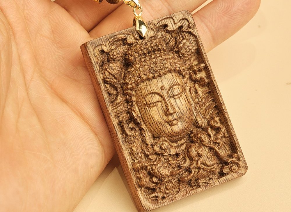  Vòng Cổ Trầm Hương bọc khoen vàng, Tâm An Vượng Khí
