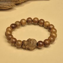 Trầm tốc vườn tròn đơn đan dây mix charm gỗ trầm 10li theo bản mệnh  